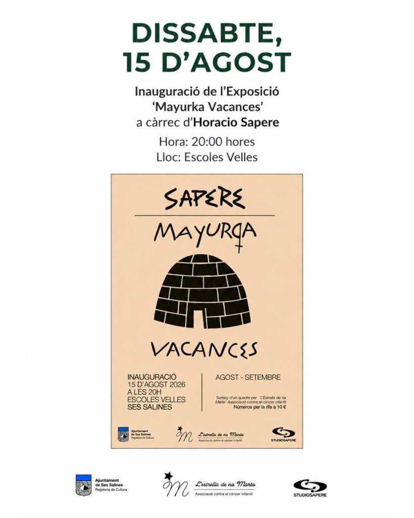 Manifesto della mostra Mayurqa Vacances di Horacio Sapere