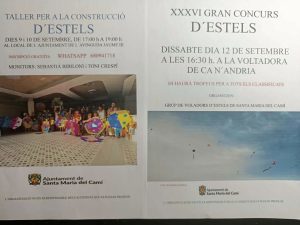 Locandina del laboratorio e del XXXVI Gran Concurs d'Estels di Santa Maria del Camí