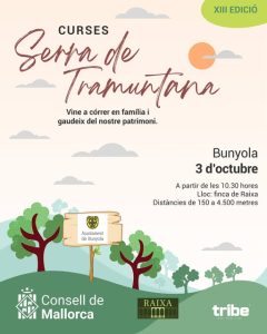 Locandina delle Curses Serra de Tramuntana alla finca de Raixa di Bunyola