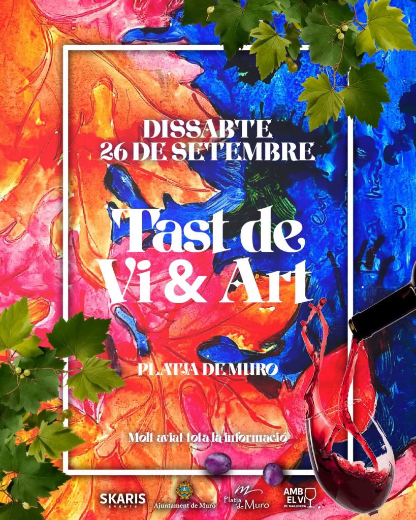 Manifesto del Tast de Vi & Art, il 26 settembre 2026 a Platja de Muro, con un’opera di Joan Sureda