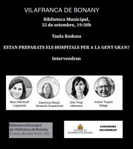 Tavola rotonda su ospedali e persone anziane a Vilafranca de Bonany