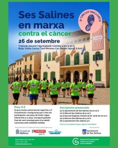 Manifesto della camminata solidale Ses Salines en Marxa contro il Cancro