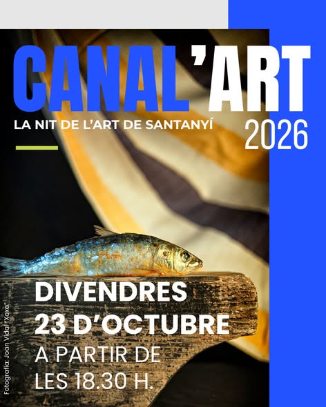 Manifesto di Canal'Art 2026, la notte dell'arte di Santanyí, 23 ottobre dalle 18:30
