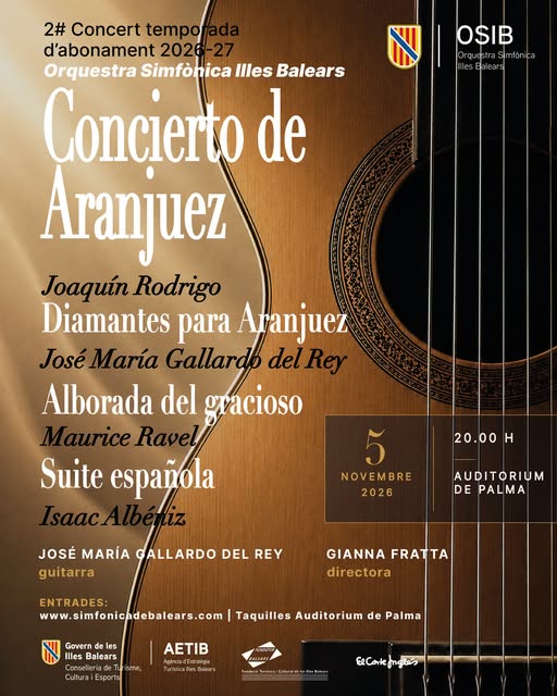 Locandina del Concierto de Aranjuez dell'Orquestra Simfònica de les Illes Balears, 5 novembre 2026