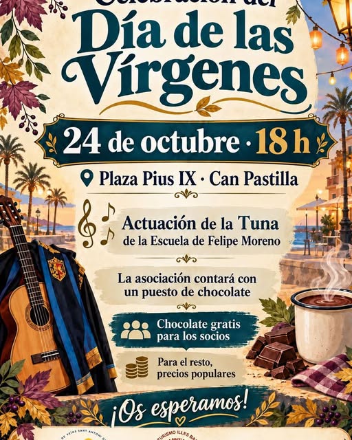 Locandina del Día de las Vírgenes a Can Pastilla, 24 ottobre ore 18:00