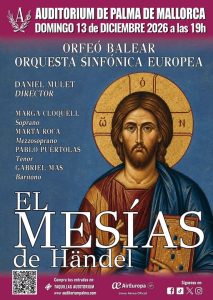 Locandina de El Mesías de Händel all'Auditorium de Palma, domenica 13 dicembre 2026 ore 19:00