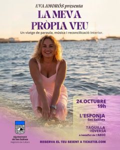 Locandina di «La meva pròpia veu» di Eva Amorós, 24 ottobre a L'Esponja, Ses Salines