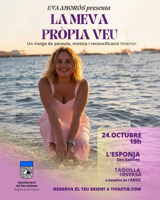 Locandina di «La meva pròpia veu» di Eva Amorós, 24 ottobre a L'Esponja, Ses Salines