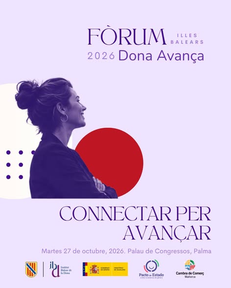 Locandina del Fòrum Dona Avança 2026, 27 ottobre al Palau de Congressos di Palma
