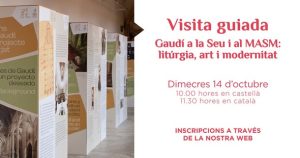 Pannelli della mostra Gaudí a la Seu i al MASM nella Cattedrale di Maiorca