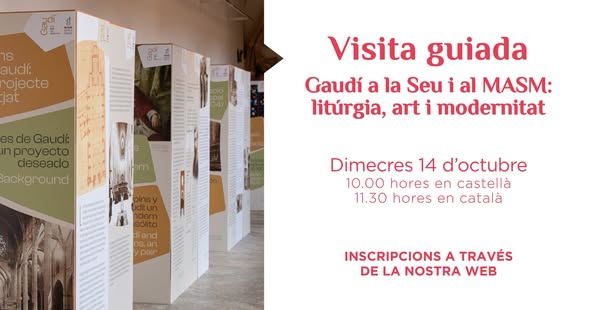 Pannelli della mostra Gaudí a la Seu i al MASM nella Cattedrale di Maiorca