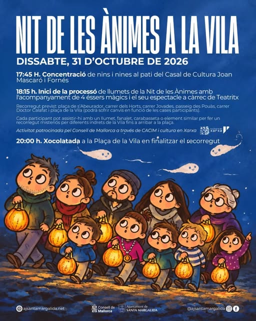Manifesto ufficiale della Nit de les Ànimes 2026 a Santa Margalida