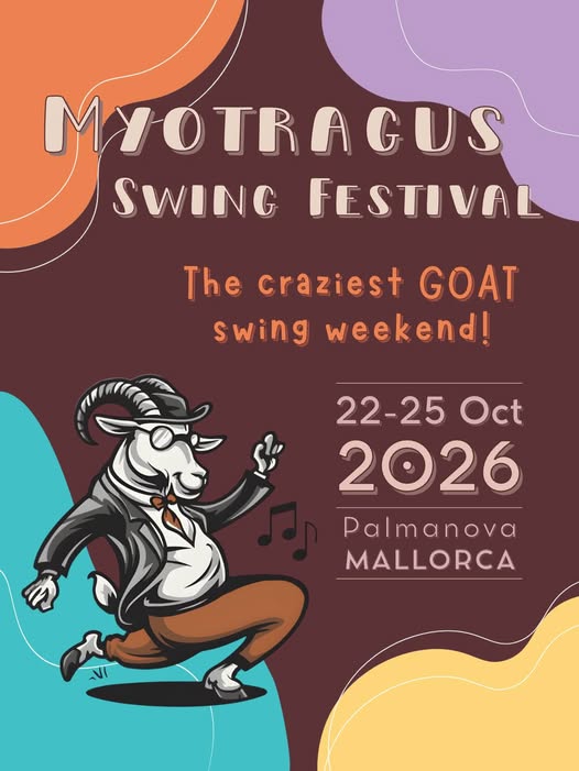 Locandina del Myotragus Swing Festival, 22–25 ottobre 2026 a Palmanova
