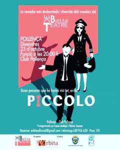Locandina di «Piccolo» di Teatre de Barra, 23 ottobre al Club Pollença