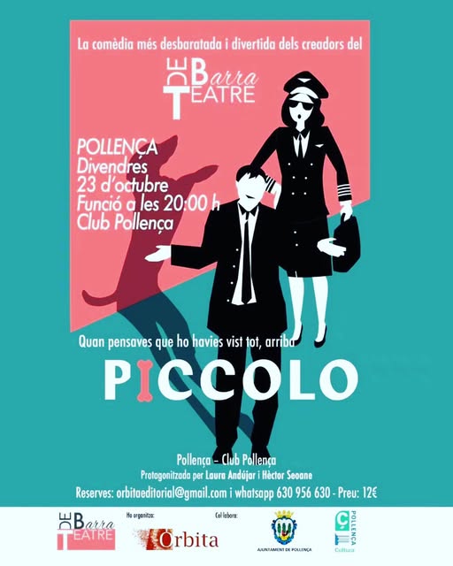 Locandina di «Piccolo» di Teatre de Barra, 23 ottobre al Club Pollença