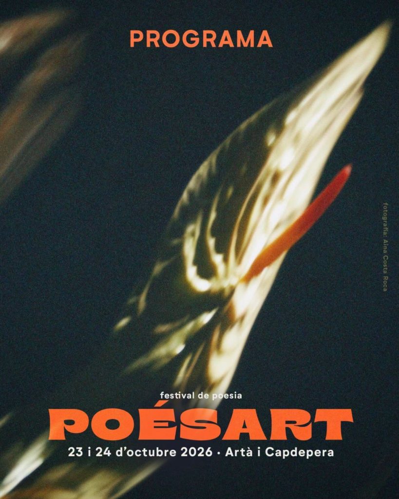 Locandina del festival di poesia PoésArt 2026, 23 e 24 ottobre ad Artà e Capdepera