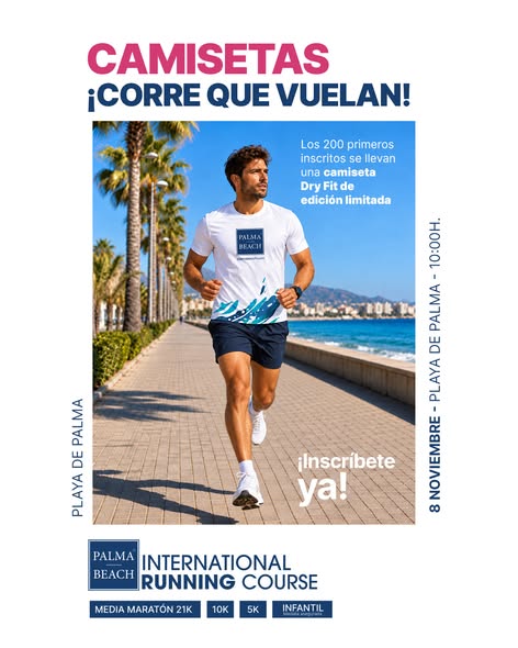 Locandina della Palma Beach International Running Course dell'8 novembre