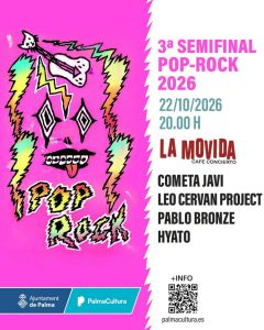 Locandina della terza semifinale Pop-Rock 2026 a La Movida Café Concierto, Palma