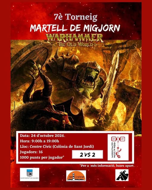 Locandina del 7º Torneig Martell de Migjorn, 24 ottobre, Colònia de Sant Jordi