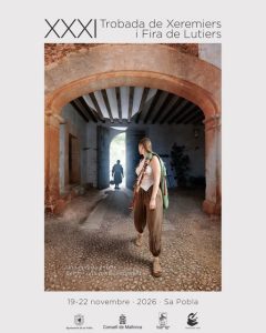 Locandina della XXXI Trobada de Xeremiers i Fira de Lutiers, sa Pobla, 19–22 novembre 2026